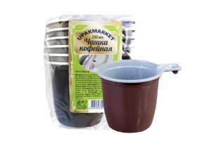 Чашка кофейная 0,180-0,200мл коричневая /30уп х 50шт/ Упакс - Юнити — UPAKMARKET