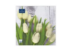 Салфетки 33х33 3 слоя Art Bouquet 20 шт Серебряный лабиринт — UPAKMARKET