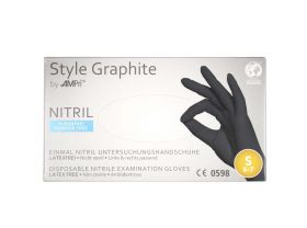 Перчатки нитриловые неопудренные смотровые S черные 3,5гр (BLACK ) MEDIOK /10х100шт/ — UPAKMARKET
