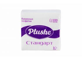 Салфетки 24х24 однослойные 100 листов Стандарт Салатовые PLUSHE — UPAKMARKET