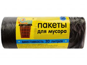 Пакет для мусора 30л ПНД (30шт в рулоне) 9 мкм 50х60 EXTRA — UPAKMARKET