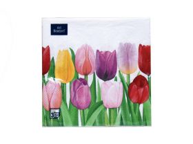 Салфетки 33х33 3 - слойн. Art Bouquet 20 шт  Море тюльпанов