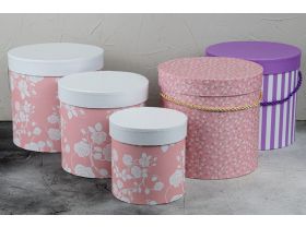 Набор подарочных коробок 1/2 шт ЦИЛИНДР  МИНИ. ОДНОТОННЫЙ FLOWER BOX — UPAKMARKET