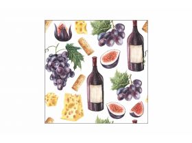 Салфетки 33х33 3 слоя Art Bouquet 20 шт Серебряный лабиринт — UPAKMARKET