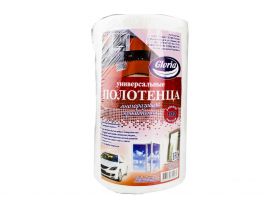 Полотенце 24х40 универсальное 70шт в рулоне белые ГЛОРИЯ — UPAKMARKET