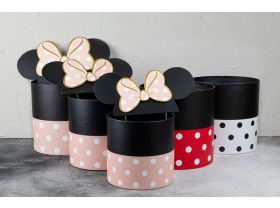 Набор подарочных коробок 1/2 шт ЦИЛИНДР  МИНИ. ОДНОТОННЫЙ FLOWER BOX — UPAKMARKET