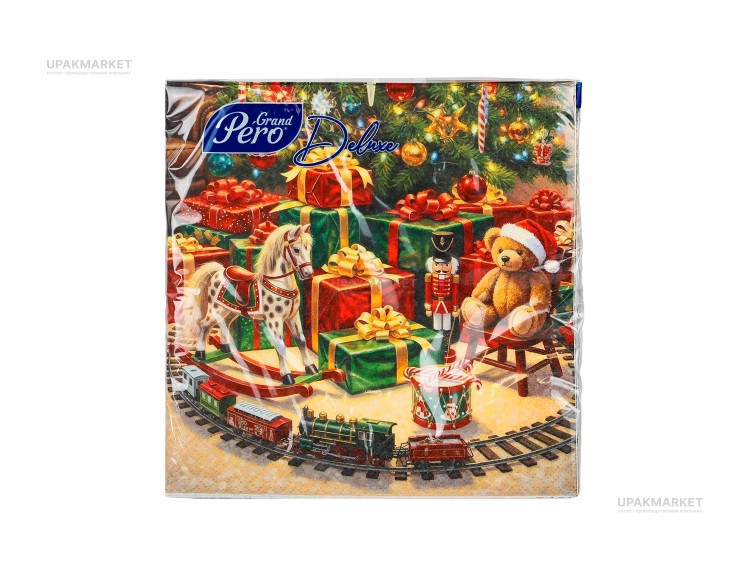 Салфетки НГ 33х33 3-х слойная, "Время чудес" 20 штук, GrandPero Deluхе — UPAKMARKET