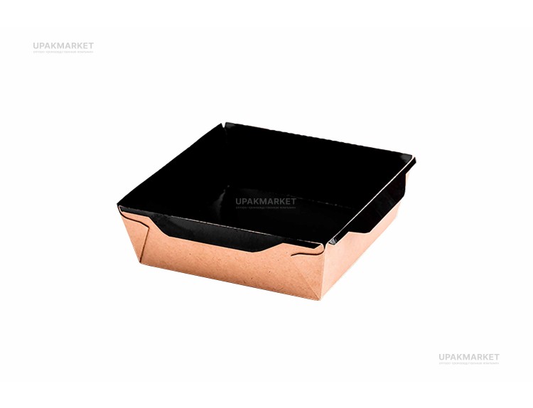Салатник OpSalad 800 ДНО ЧЕРНЫЙ BLACK WOOD 207(185)х127(105)х55 OSQ (OCQ, OCIQ, ОСК, ОЭСКЬЮ, ОСИКЬЮ) — UPAKMARKET