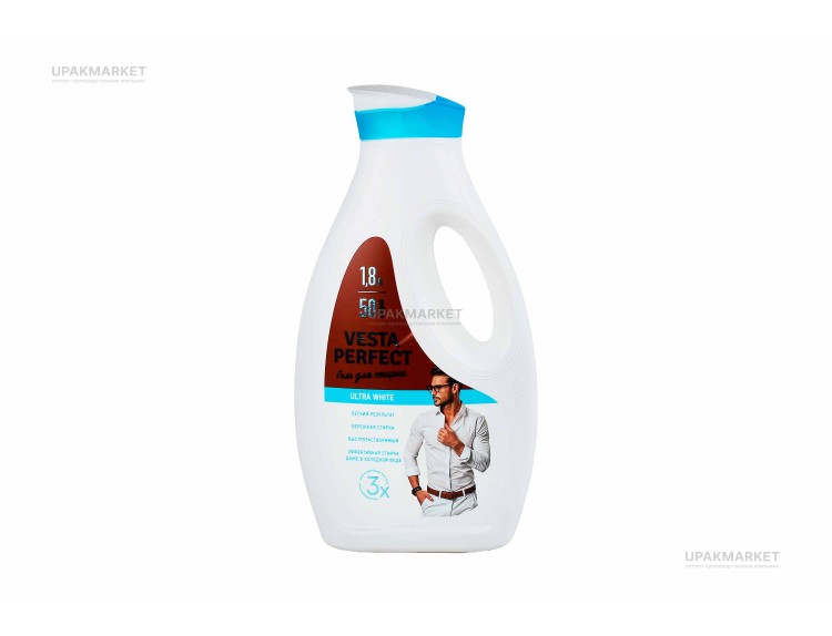 Средство для стирки жидкое "Ultra White" 1,8л для белого болья Алва Vesta perfect — UPAKMARKET