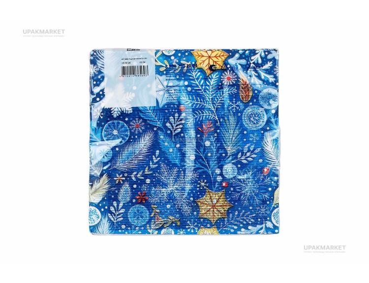 Салфетки 33х33 PERO Prestige, 3-х слойные, 20 листов, ЛЕДЯНАЯ СКАЗКА — UPAKMARKET