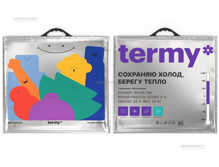Термопакет Termy STANDART 60x55см Мет/ПВД — UPAKMARKET