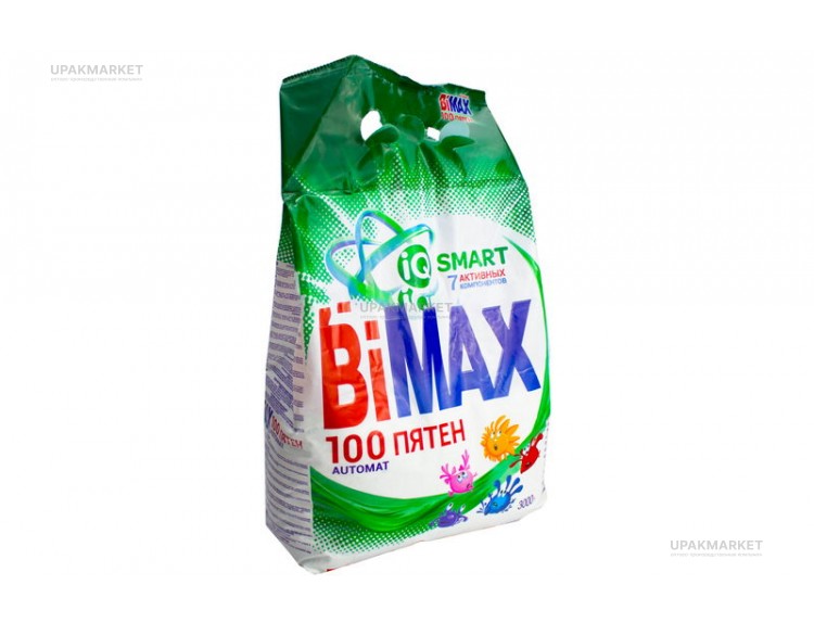 Стиральный порошок BiMAX 3кг 100 Пятен автомат для белого 
НЭФИС ЧЗ — UPAKMARKET