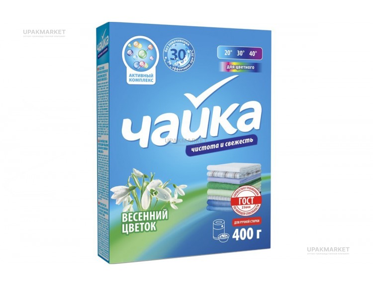 Стиральный порошок ручная стирка 400г Весенний цветок ЧАЙКА — UPAKMARKET