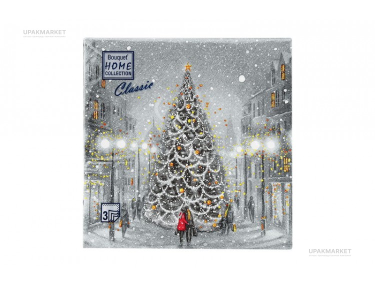 Салфетки НГ 33х33 3х сл. "Волшебная ночь" 20шт Art Bouquet — UPAKMARKET