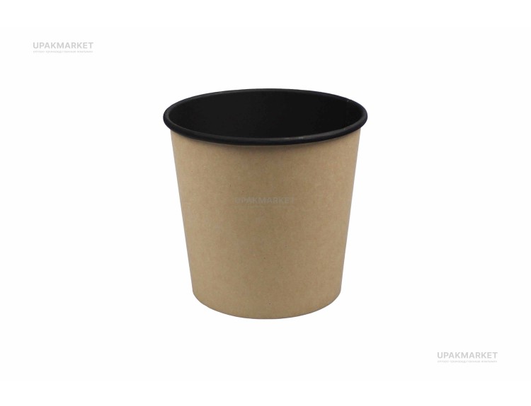 Супница Round Bowl 700 дно 700мл черно-крафт OSQ (OCQ, OCIQ, ОСК, ОЭСКЬЮ, ОСИКЬЮ) — UPAKMARKET