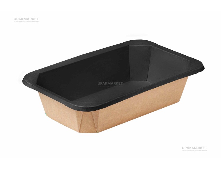 Салатник OCTOBOX 800 ДНО ЧЕРНЫЙ BLACK WOOD 230(180)х147(97)х50 OSQ (OCQ, OCIQ, ОСК, ОЭСКЬЮ, ОСИКЬЮ) — UPAKMARKET