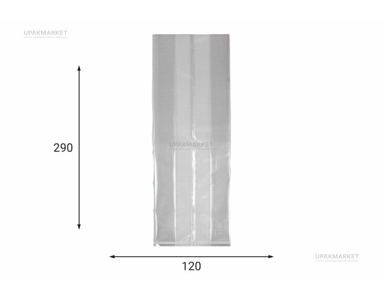 Пакет ПП 120х70х290 35мкм (1000шт) — UPAKMARKET