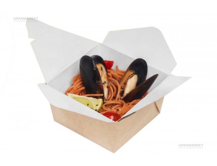 Ланч бокс картонный 600мл Meal Box S 118х118х65мм OSQ (OCQ, OCIQ, ОСК, ОЭСКЬЮ, ОСИКЬЮ) — UPAKMARKET