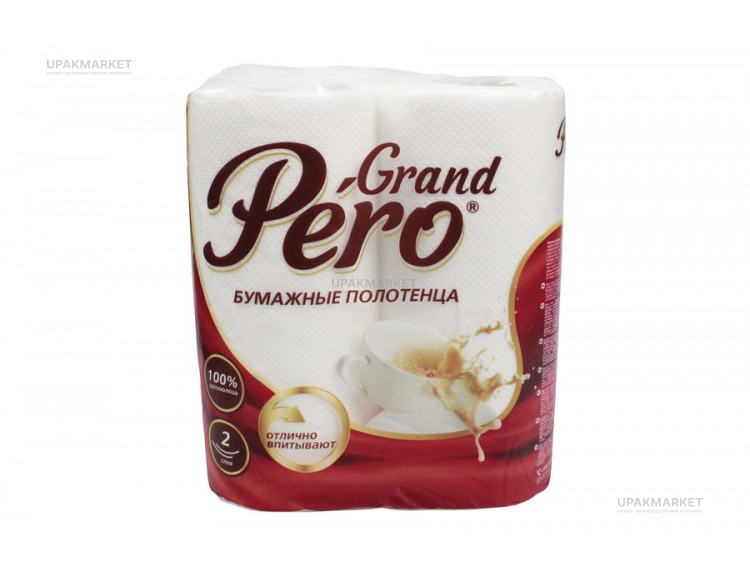 Полотенца бумажные 2слоя 11 метров CRAND PERO, 2 рулона — UPAKMARKET