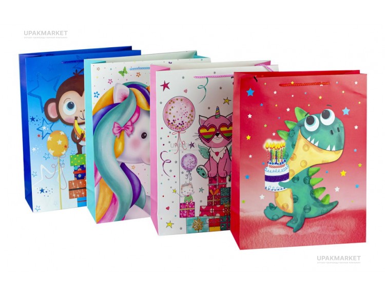 Бумажные пакеты   26 х 32 х 10 Люкс с блестками — UPAKMARKET