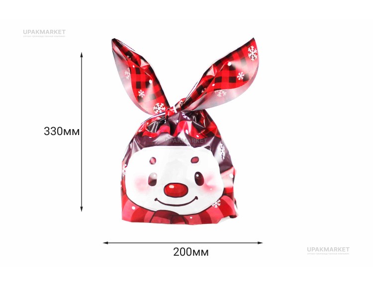 НГ Пакет УШКИ 20х33 /10уп х 50шт/ (500шт) МИКС — UPAKMARKET