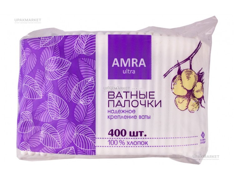 Ватные палочки 400шт АМРА Бумфа — UPAKMARKET