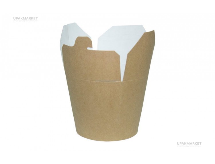 Короб бумажный China Pack /d1-85x105,d2-90,h-97/ Крафт 450мл — UPAKMARKET
